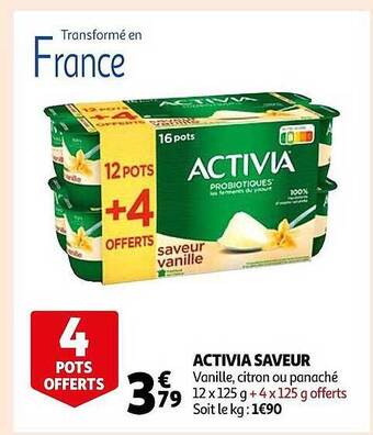 Auchan Activia saveur offre