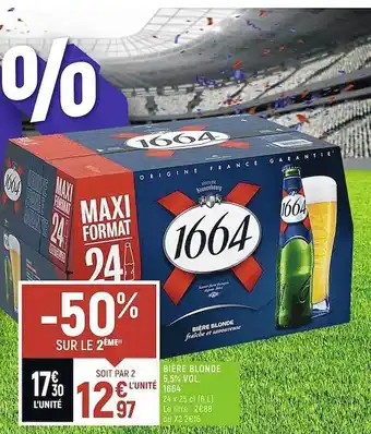 Spar Bière blonde 5,5% vol. 1664 offre