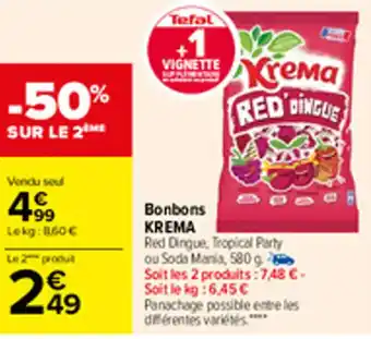 Carrefour Bonbons KREMA offre
