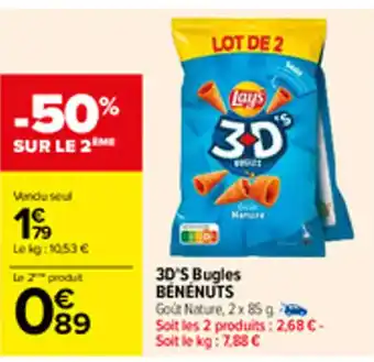 Carrefour 3D'S bugles BÉNÉNUTS offre