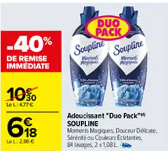 Carrefour Adoucissant "duo pack" SOUPLINE offre