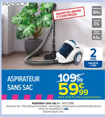 Carrefour Aspirateur sans sac offre