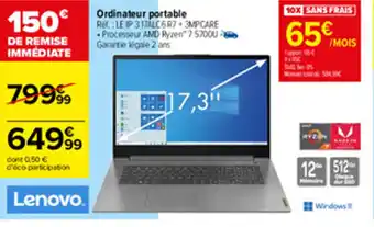 Carrefour Ordinateur portable offre