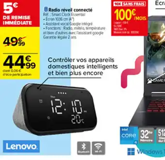 Carrefour Radio réveil connecté offre