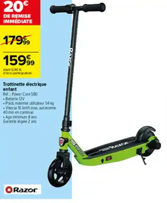 Carrefour Trottinette électrique enfant offre