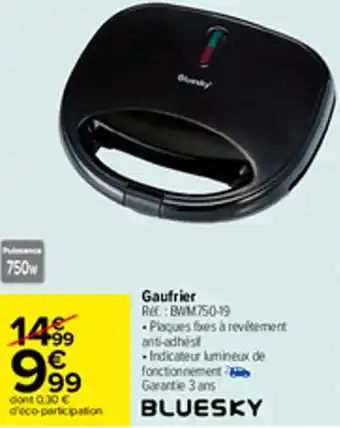 Carrefour Gaufrier offre