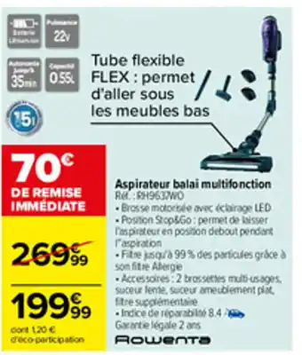 Carrefour Aspirateur balai multifonction offre