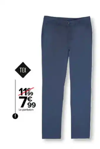 Carrefour Pantalon chino homme offre