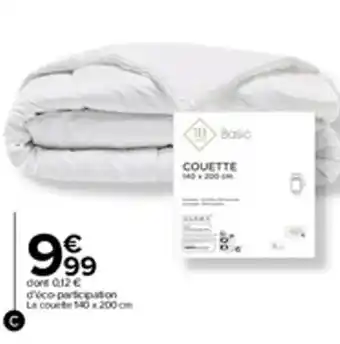 Carrefour Couette "basic" offre