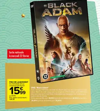 Carrefour DVD "black adam" offre