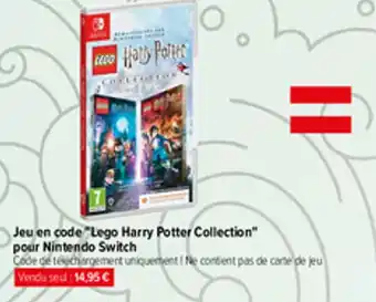 Carrefour Jeu en code "lego harry potter collection" pour nintendo switch offre