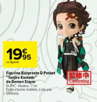 Carrefour Figurine banpresto Q posket "tanjiro kamado" de demon slayer offre