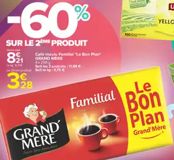 Carrefour Café moulu familial "le bon plan" GRAND MÈRE offre