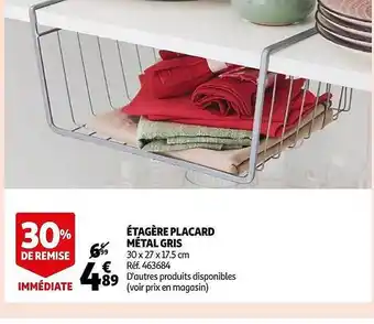 Auchan Étagère placard métal gris offre