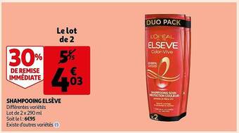 Auchan Shampooing elsève offre