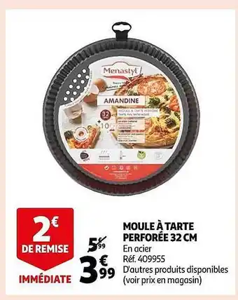 Auchan Moule à tarte perforée 32 cm offre