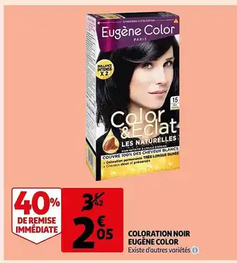 Auchan Coloration noir eugène color offre