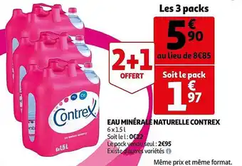 Auchan Eau minérale naturelle contrex offre