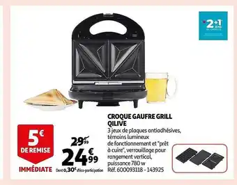 Auchan Croque gaufre grill qilive offre