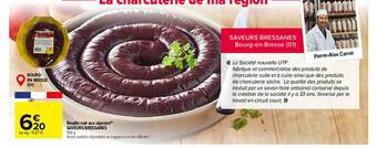 Carrefour Boudin noir aux oignons saveurs bressanes offre