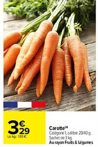 Carrefour Carotte offre