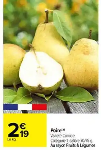 Carrefour Poire offre