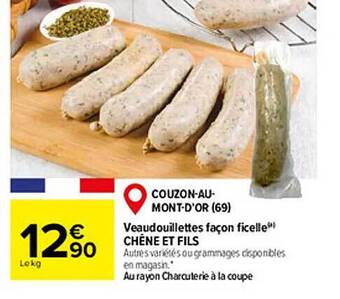 Carrefour Veaudouillettes façon ficelle chêne et fils offre