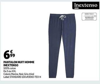 Auchan Pantalon nuit homme inextenso offre