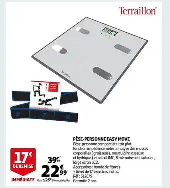 Auchan Pèse-personne easy move offre