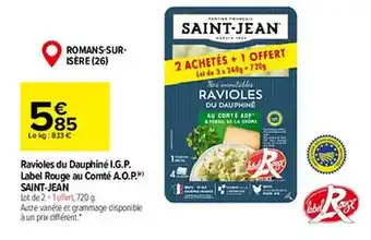Carrefour Ravioles du dauphiné i.g.p. label rouge au comté a.o.p. saint-jean offre