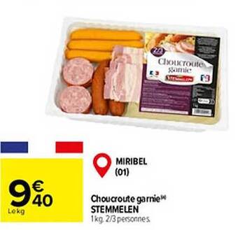 Carrefour Choucroute garnie stemmelen offre