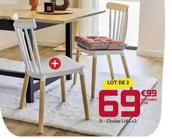 Gifi Chaise lida x2 offre