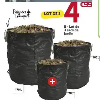 Gifi Lot de 3 sacs de jardin offre
