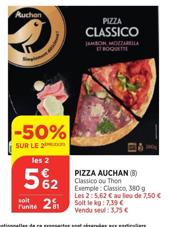 Promo Pizza Auchan chez Bi1