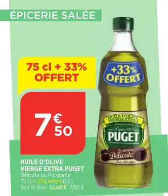 Bi1 Huile d'Olive Vierge Extra Puget offre