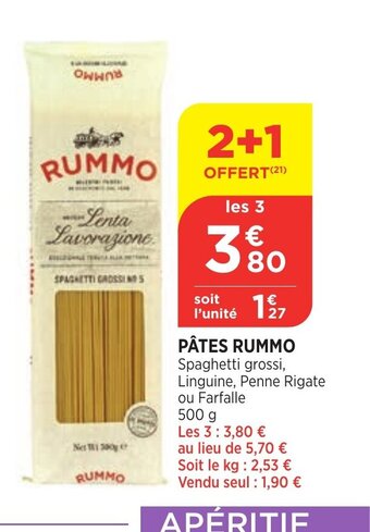 Bi1 Pates Rummo offre
