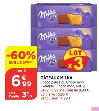 Bi1 Gateaux Milka offre