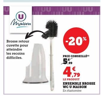 Super U Ensemble brosse wc u maison offre