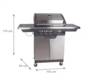 3 brûleurs + 1 barbecue à gaz