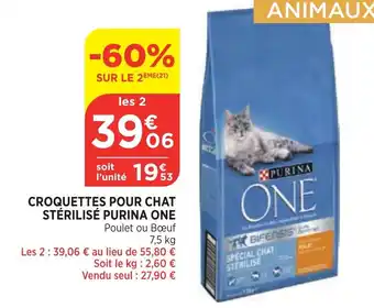 Bi1 Croquettes Pour Chat Sterilise Purina one offre