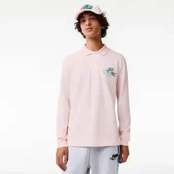 Polo homme lacoste holiday manches longues avec badge crocodile