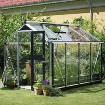 Gamm vert Serre en verre trempé compact aluminium 6,6 m² + embase - juliana offre