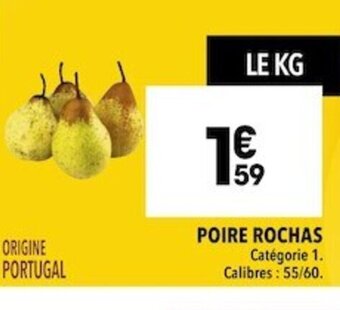 Supeco Poire Rochas offre