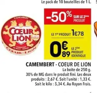 Supeco Camembert Coeur de Lion offre