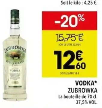 Supeco Vodka Zubrowka offre