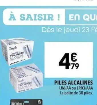 Supeco Piles Alcalines offre
