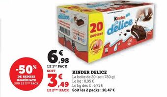 Super U Kinder delice offre