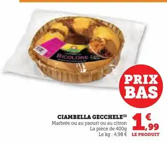 Super U Ciambella gecchele offre