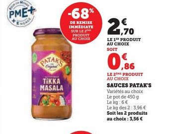 Super U Sauces patak's offre