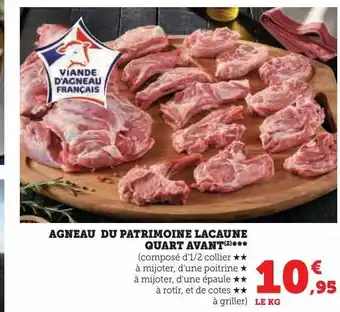 Super U Agneau du patrimoine lacaune quart avant*** offre